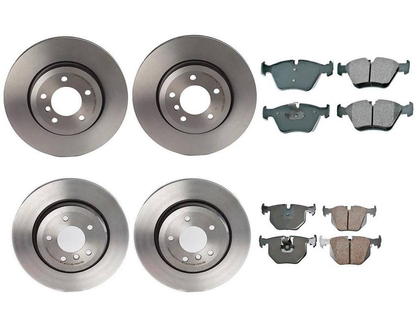 BMW Disc Brake Pad and Rotor Kit Front and Rear (325mm/320mm) (Ceramic) (EURO) 34216864052